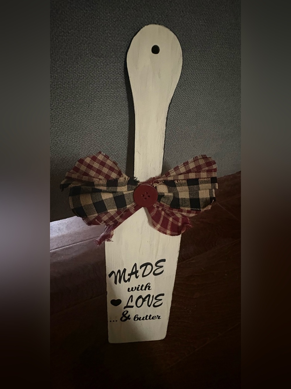 Handmade Rustic Plaid Bow Kitchen Decor